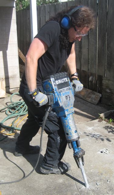 Adam with a jackhammer